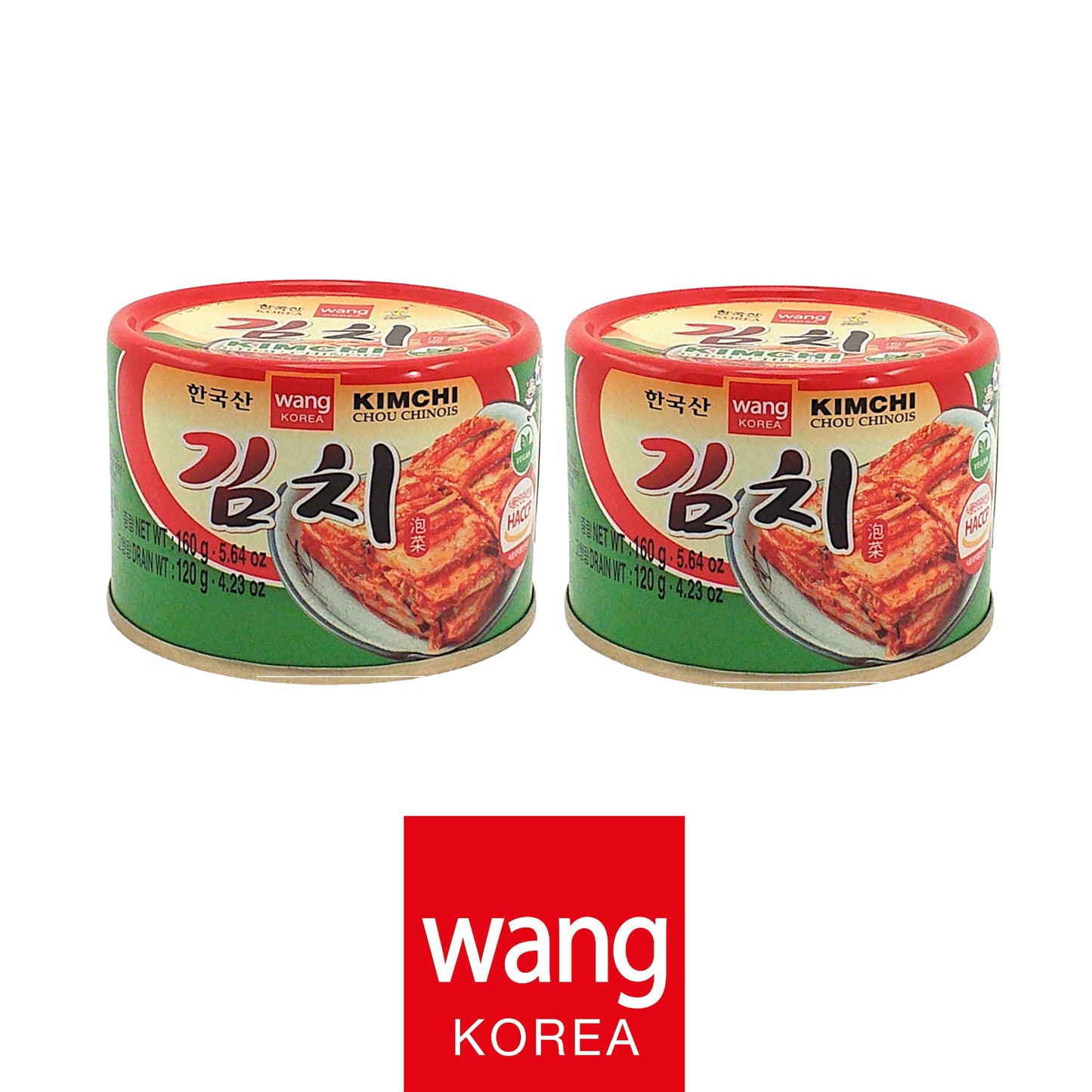 WANG KOREA Kimchi Vegan - 2 x 160 gr. tins