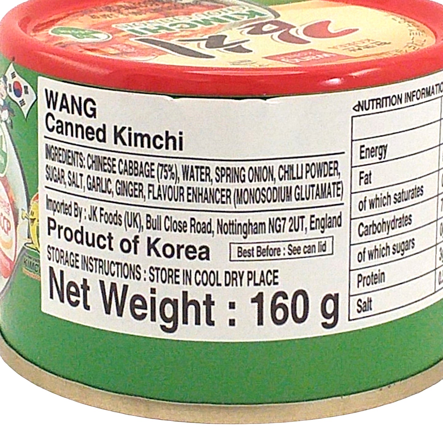 WANG KOREA Kimchi Vegan - 2 x 160 gr. tins