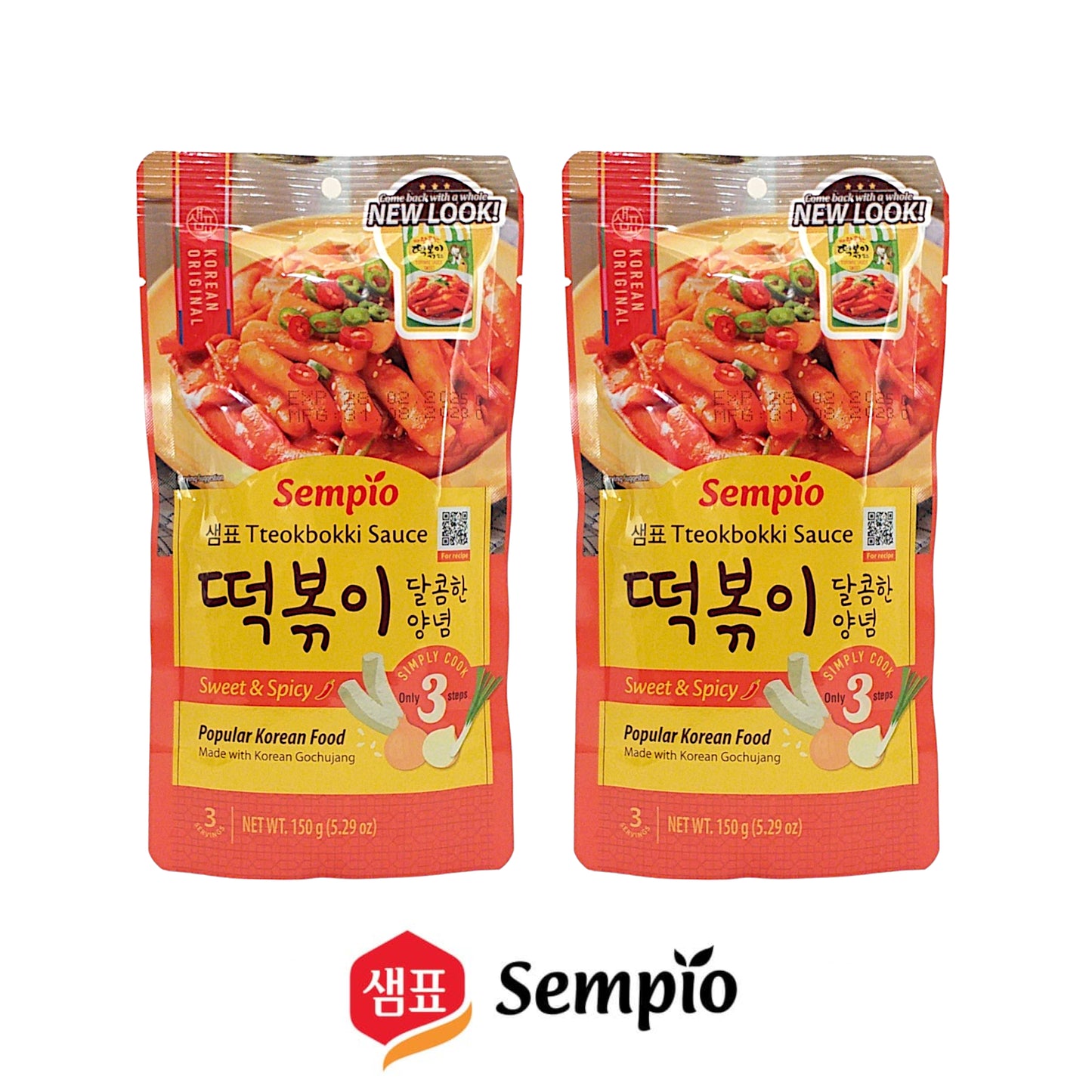 SEMPIO Tteokbokki Sauce Original / Hot & Spicy - 2 x 150 gr. packs