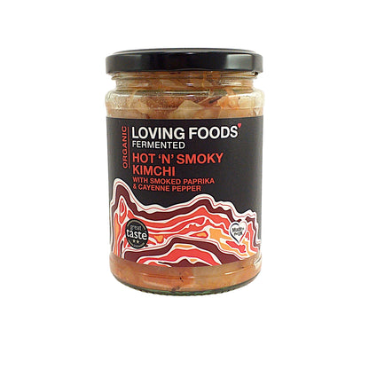 LOVING FOODS Organic Kimchi Vegan Original /  Hot'n'Smoky / Black Pepper Turmeric - 475 gr. jar