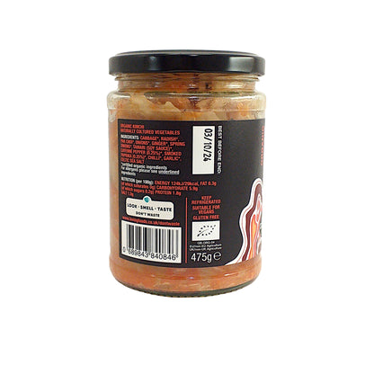 LOVING FOODS Organic Kimchi Vegan Original /  Hot'n'Smoky / Black Pepper Turmeric - 475 gr. jar