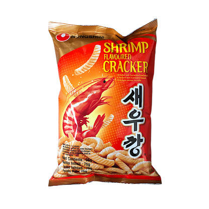 NONGSHIM Shrimp Flavoured Original / Spicy Crackers - 2 packs x 75 gr.