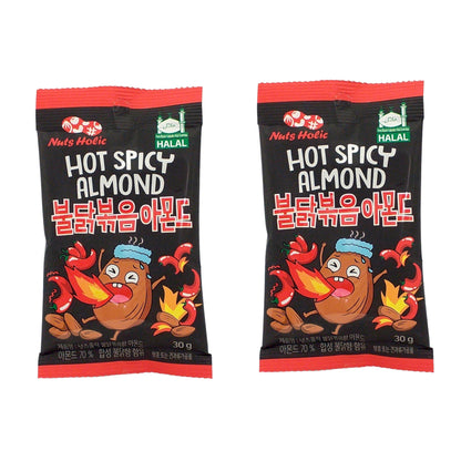 NUTS HOLIC Hot Spicy / Strawberry Almonds - 2 x 30 gr. pack