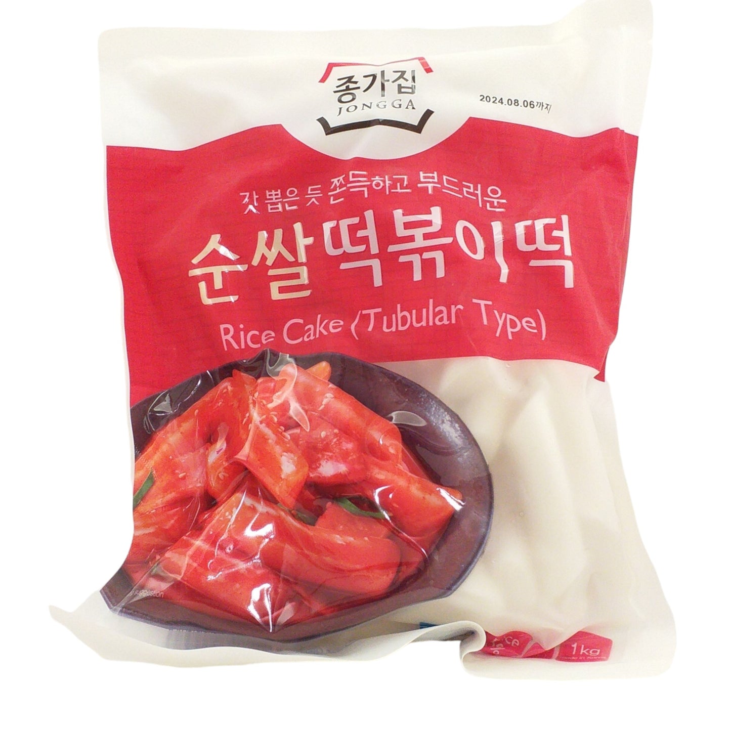 JONGGA Tteokbokki Rice Cake Tubular - 1 kg bag