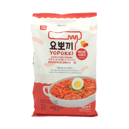 YOUNG POONG Spicy Toppoki / Spicy Rapokki / Yopokki / Jjajang - 2 x 280 gr. packs