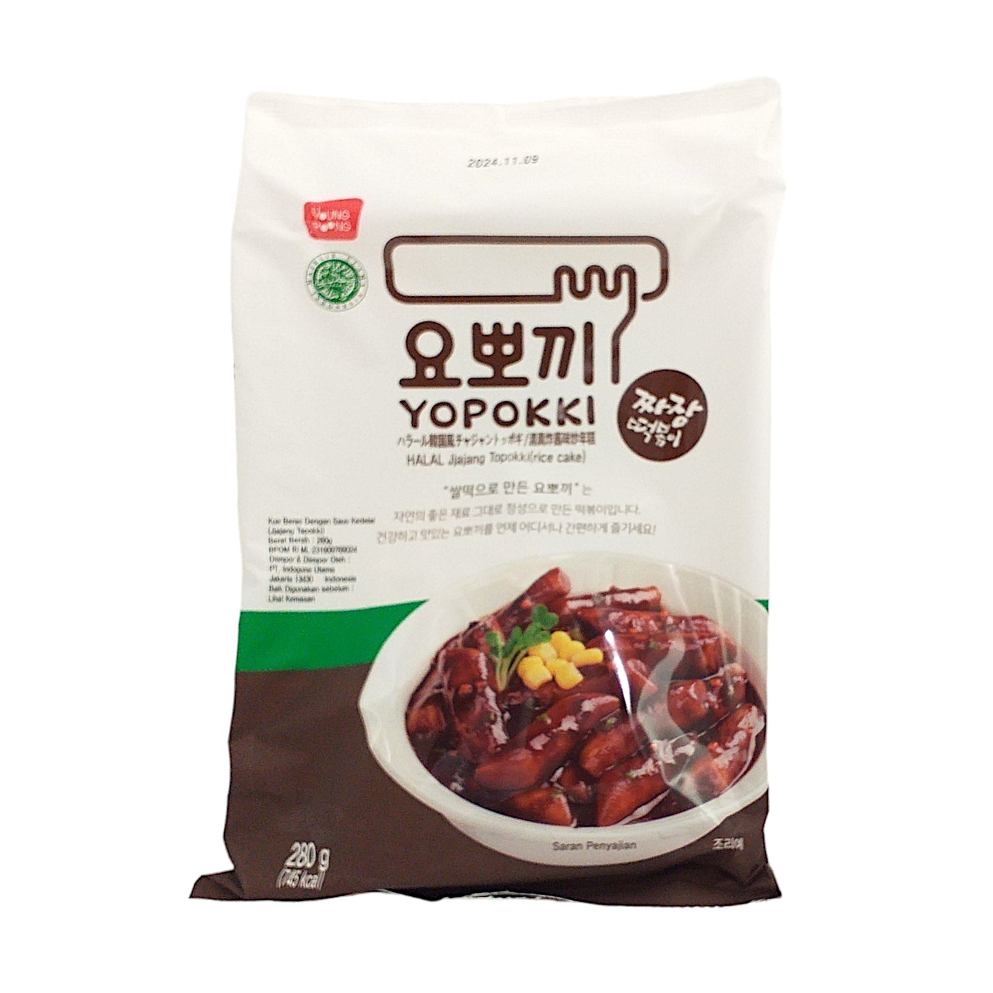 YOUNG POONG Spicy Toppoki / Spicy Rapokki / Yopokki / Jjajang - 2 x 280 gr. packs