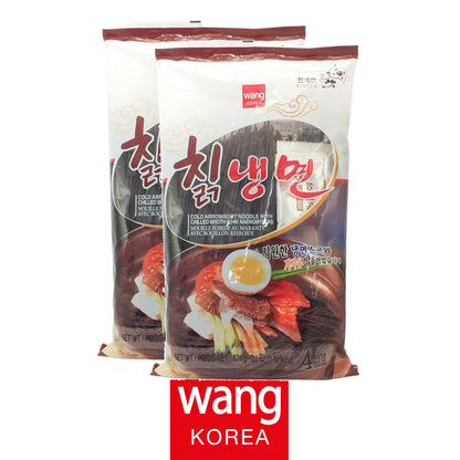 WANG KOREA Naengmyeon Buckwheat Noodles Pyeongyang / Hamheung / Hamheung Bibim / Chik  - 2 x 624 gr. pack