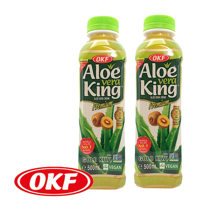 OKF Korean Aloe Vera Juice Multiple Flavours - 2 x 500 ml. bottle