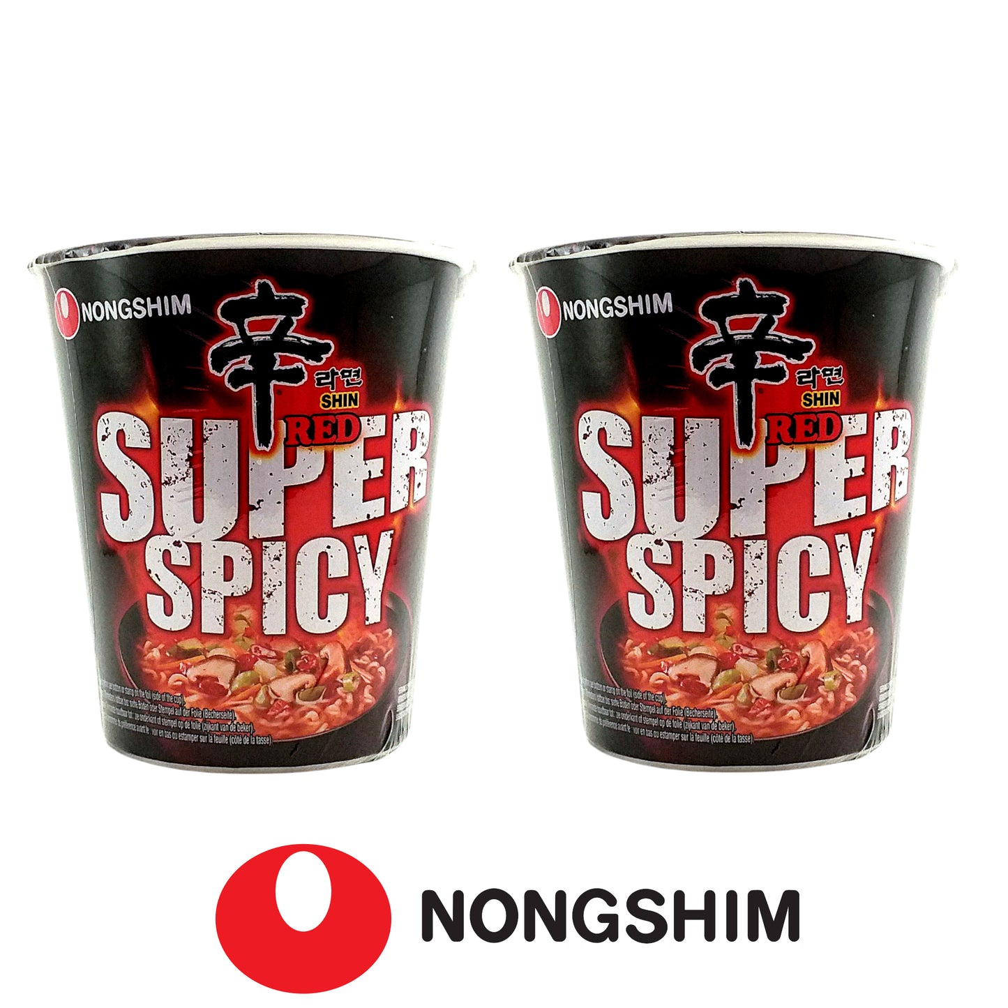 NONGSHIM Shin Cup / Super Spicy / Soon Veggie Cup Noodle - 2 x 68gr. bowl