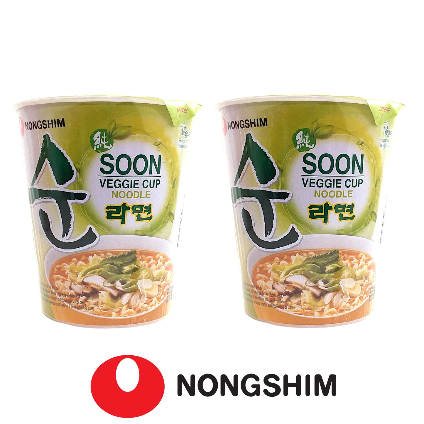 NONGSHIM Shin Cup / Super Spicy / Soon Veggie Cup Noodle - 2 x 68gr. bowl