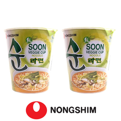 NONGSHIM Shin Cup / Super Spicy / Soon Veggie Cup Noodle - 2 x 68gr. bowl