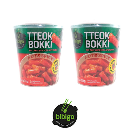 BIBIGO Tteokbokki Cup Hot'n'Spicy / Sweet'n'Spicy - 2 x 125 gr. cup