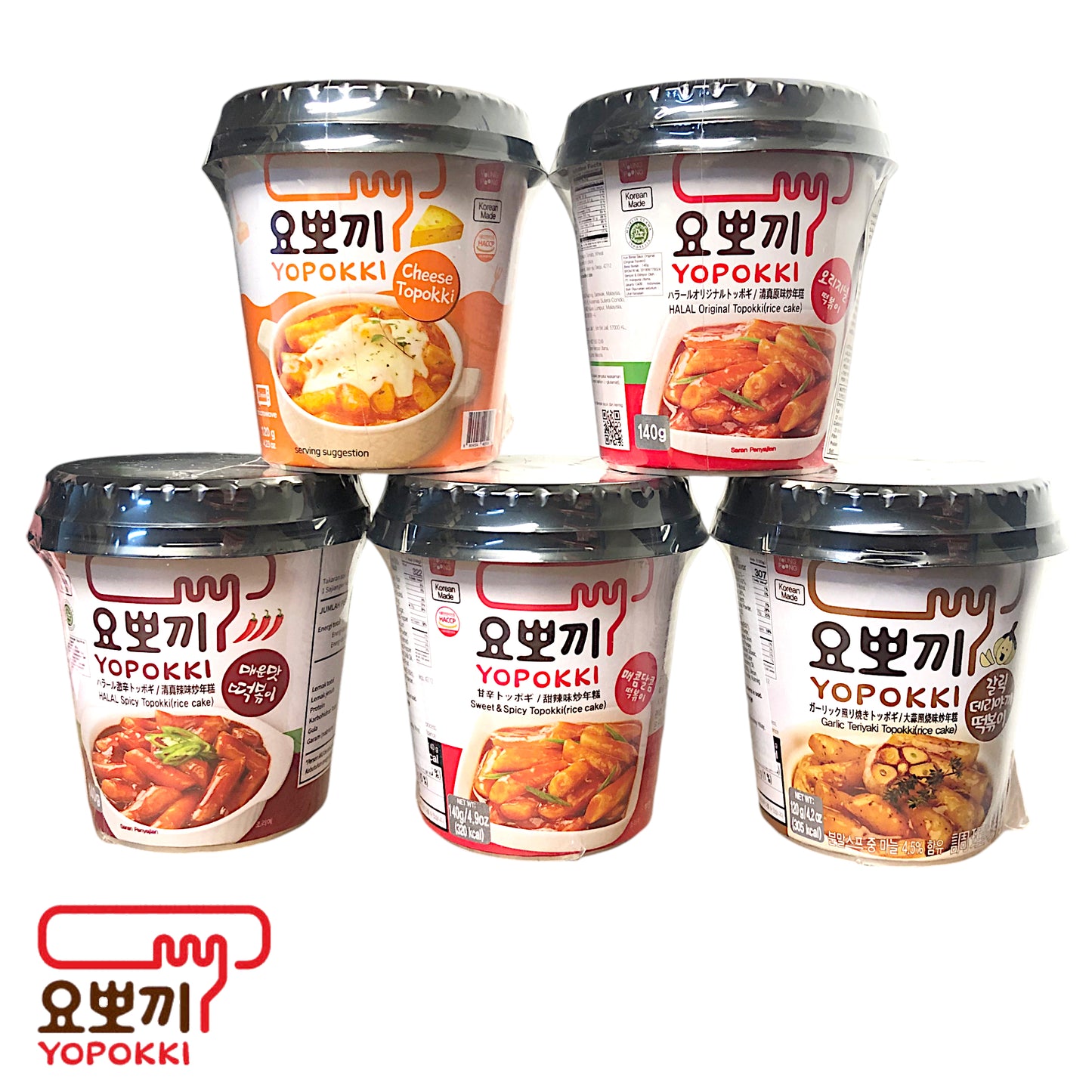 YOUNG POONG Tteokbokki Cup Original / Spicy / Sweet'n'Spicy / Garlic Teriyaki / Cheese - 2 x 140 gr. cup