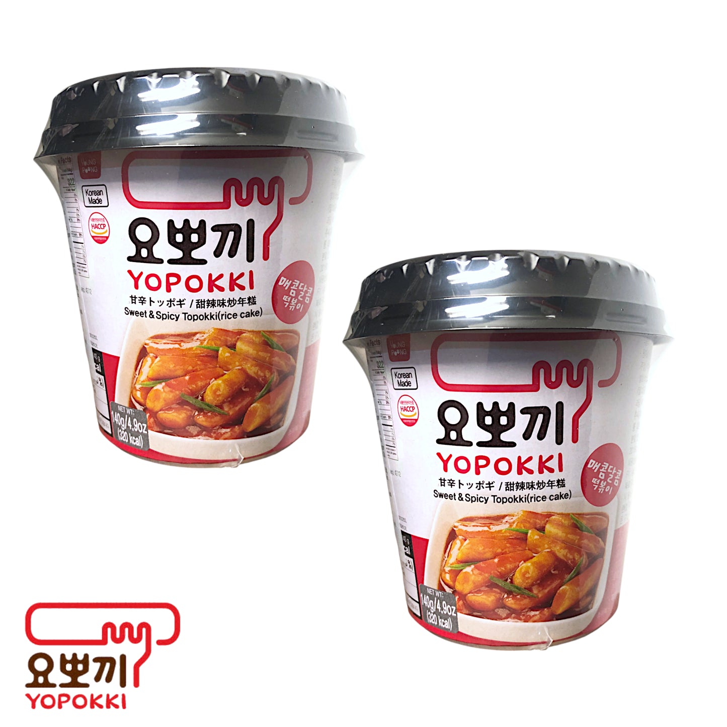 YOUNG POONG Tteokbokki Cup Original / Spicy / Sweet'n'Spicy / Garlic Teriyaki / Cheese - 2 x 140 gr. cup