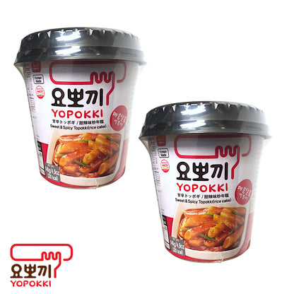 YOUNG POONG Tteokbokki Cup Original / Spicy / Sweet'n'Spicy / Garlic Teriyaki / Cheese - 2 x 140 gr. cup