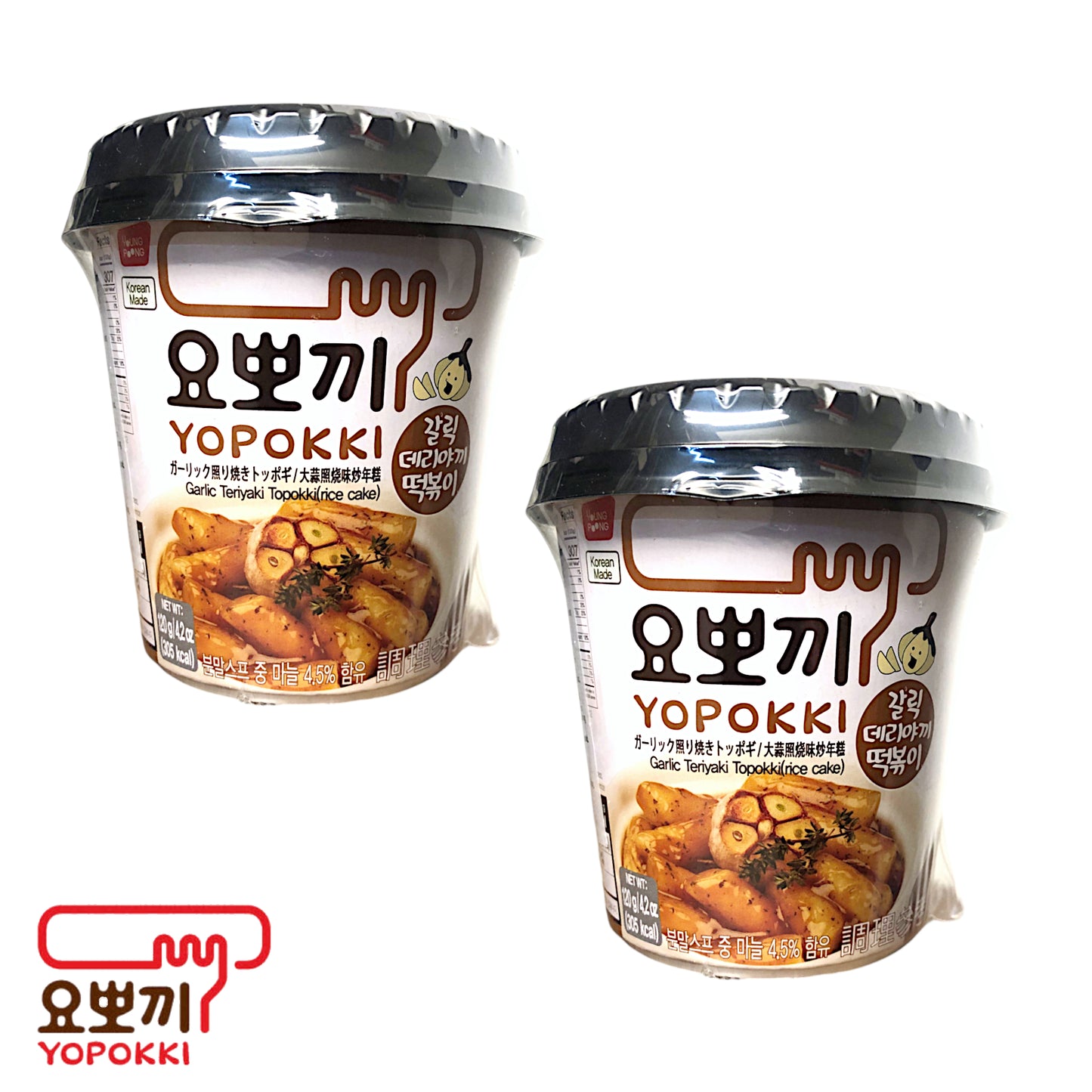 YOUNG POONG Tteokbokki Cup Original / Spicy / Sweet'n'Spicy / Garlic Teriyaki / Cheese - 2 x 140 gr. cup