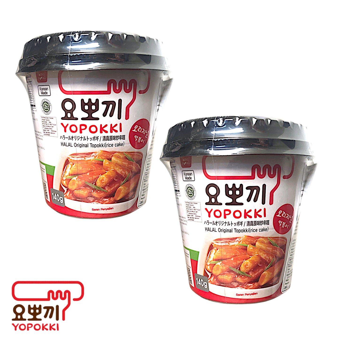 YOUNG POONG Tteokbokki Cup Original / Spicy / Sweet'n'Spicy / Garlic Teriyaki / Cheese - 2 x 140 gr. cup