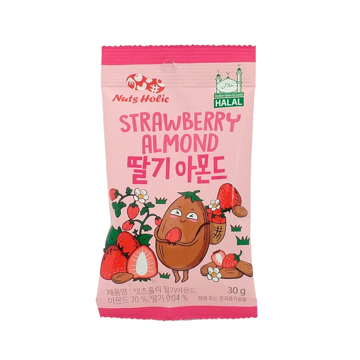 NUTS HOLIC Hot Spicy / Strawberry Almonds - 2 x 30 gr. pack