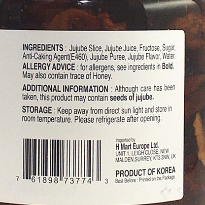 K EATS Korean Jujube Marmalade Tea in Jar - 580 gr. jar