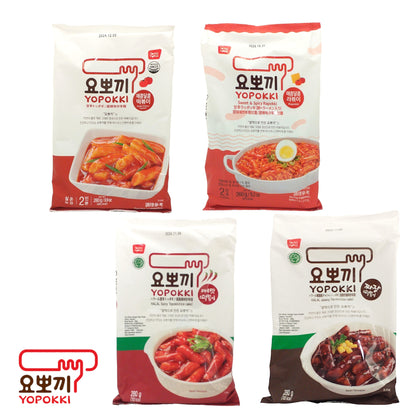 YOUNG POONG Spicy Toppoki / Spicy Rapokki / Yopokki / Jjajang - 2 x 280 gr. packs