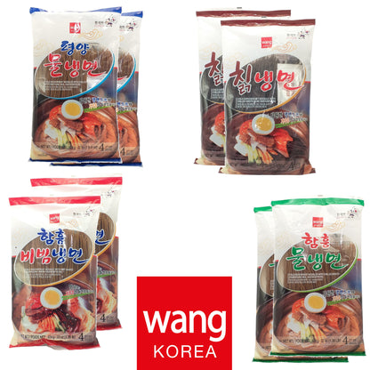 WANG KOREA Naengmyeon Buckwheat Noodles Pyeongyang / Hamheung / Hamheung Bibim / Chik  - 2 x 624 gr. pack