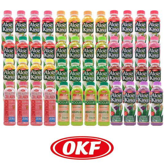 OKF Korean Aloe Vera Juice Multiple Flavours - 2 x 500 ml. bottle