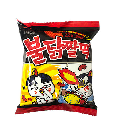 SAMYANG Zzaldduck Snack Topokki Shape Hot Chicken Flavour - 2 x 120 gr. pack