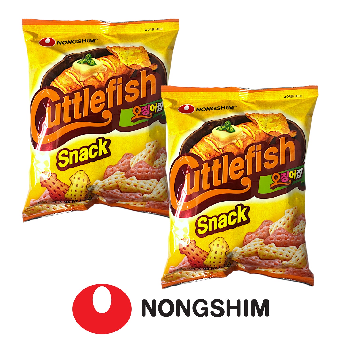 NONGSHIM Cuttlefish Crisps KOREA IMPORT - 2 x 55 gr. packs