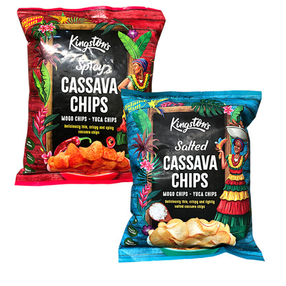 KINGSTON'S Cassava Chips Salted / Spicy- 2 x 80 gr. pack