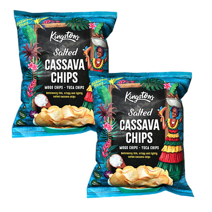 KINGSTON'S Cassava Chips Salted / Spicy- 2 x 80 gr. pack