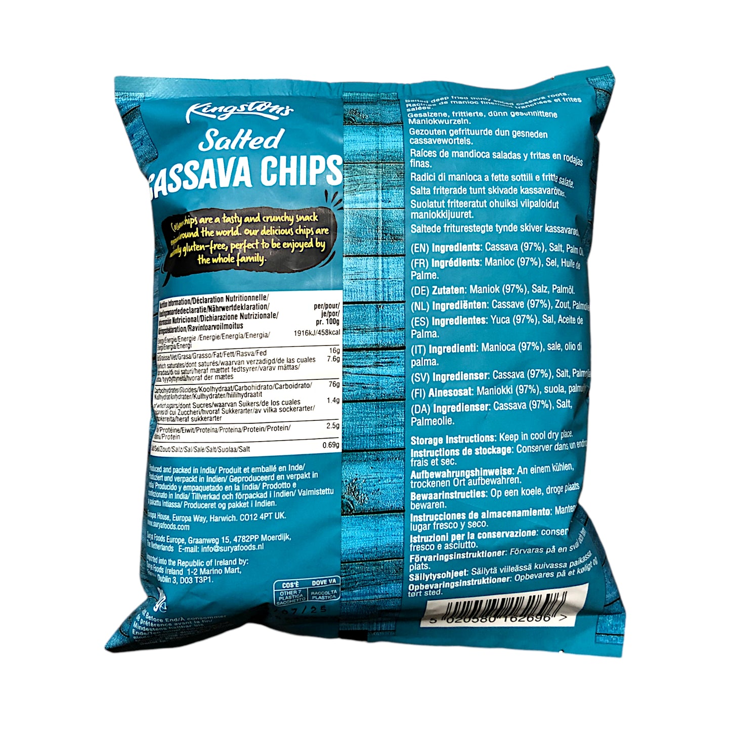 KINGSTON'S Cassava Chips Salted / Spicy- 2 x 80 gr. pack