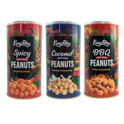 KINGSTON'S Peanuts Crispy Coconut Spicy Barbecue - 2 x 330 gr. pack