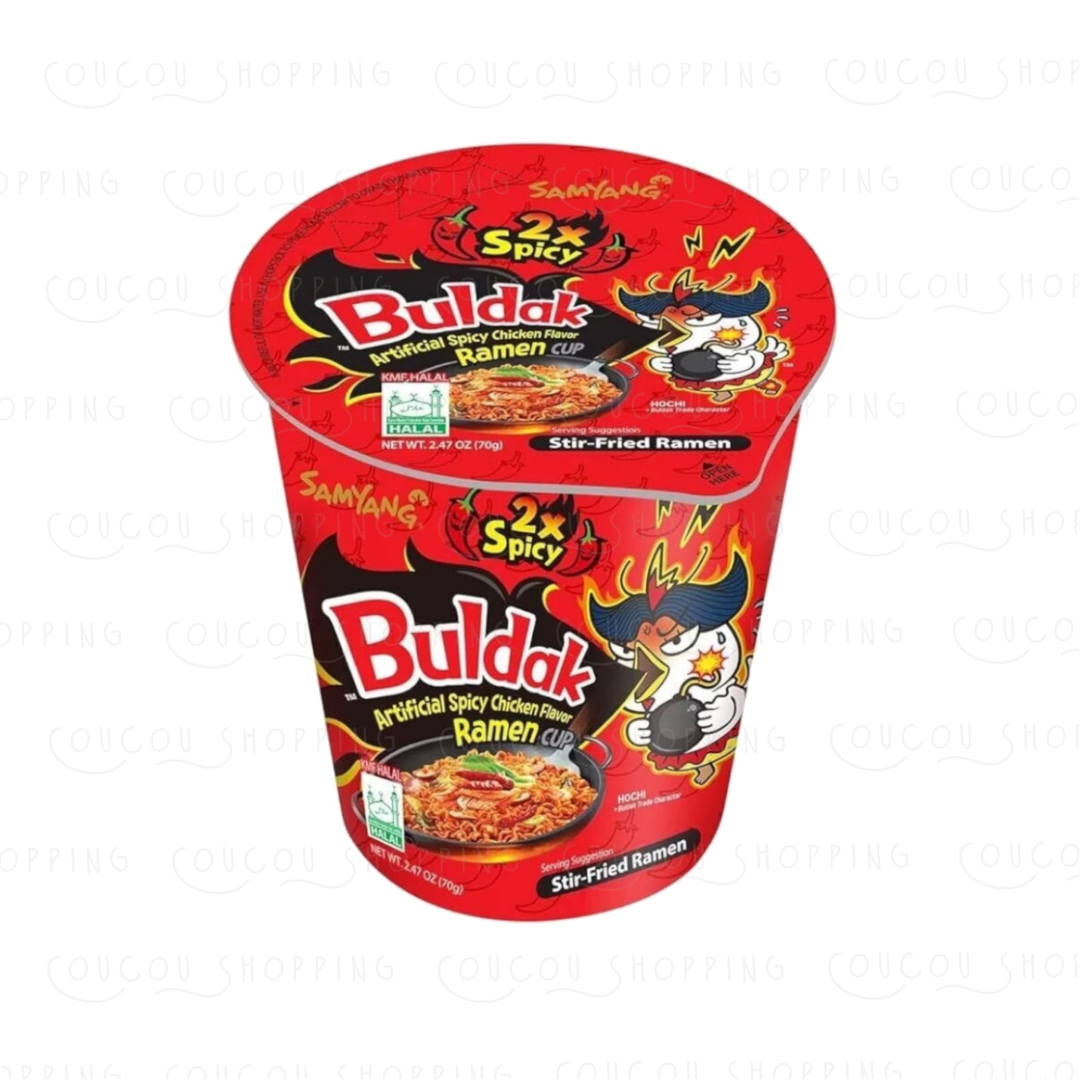 SAMYANG Ramen Cups Original / Carbonara / 2x Spicy - 2 x 80 gr. cups