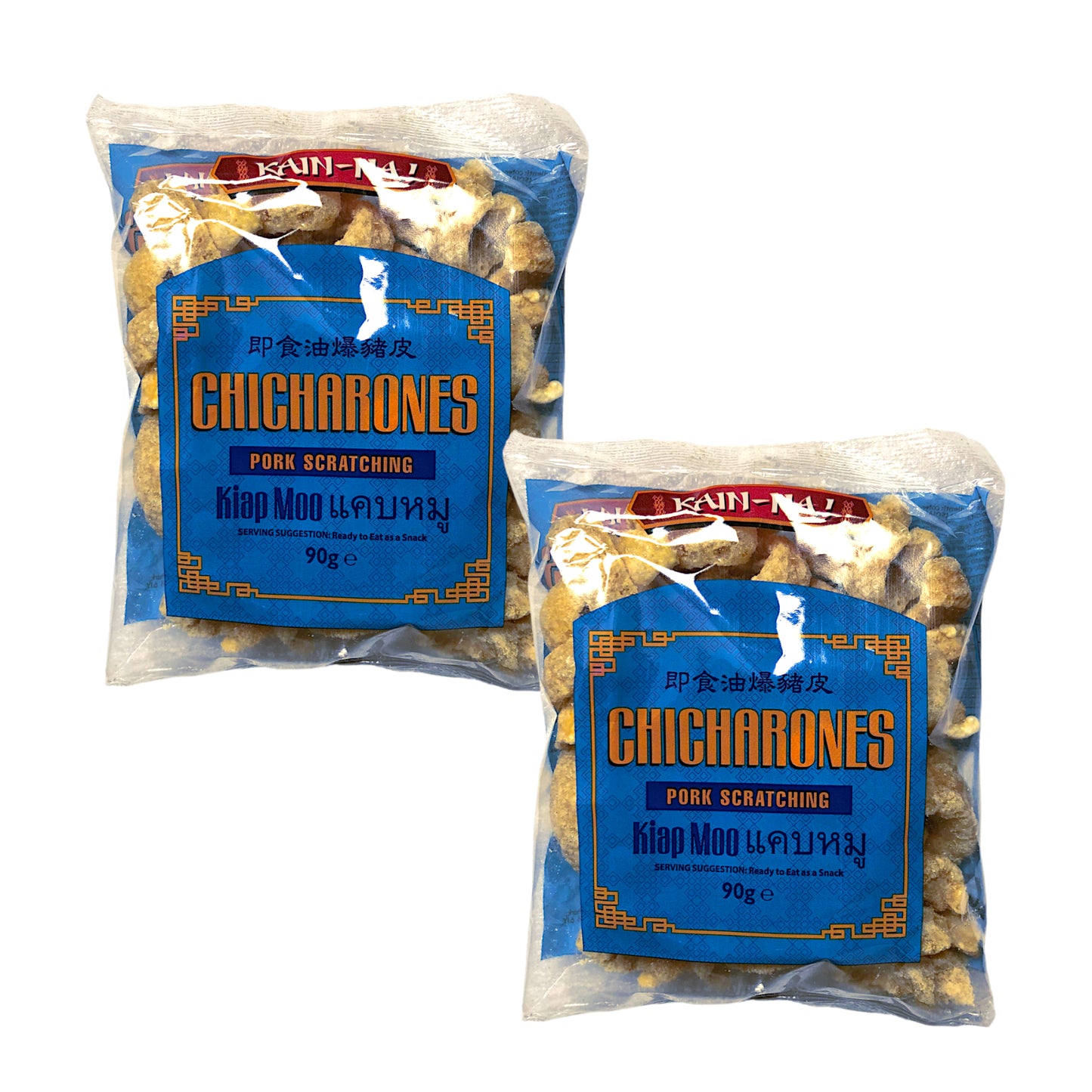 KAIN-NA Chicharones Pork Rind - 2 x 90 gr. packs