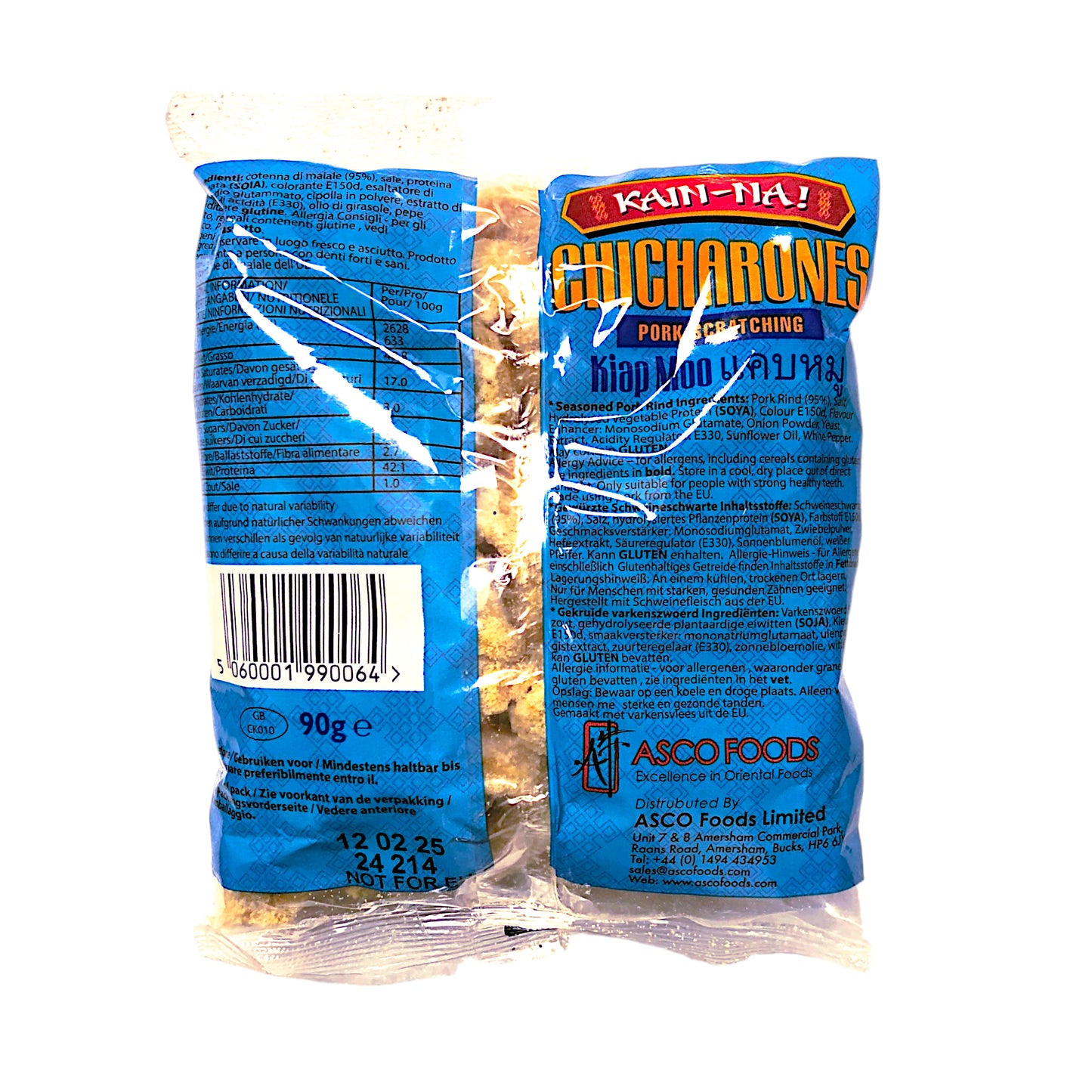 KAIN-NA Chicharones Pork Rind - 2 x 90 gr. packs