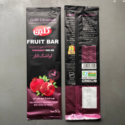 Lavashak TikTok Pomegranate Fruit Bar - Galin – LARGE SHEET 60gr.