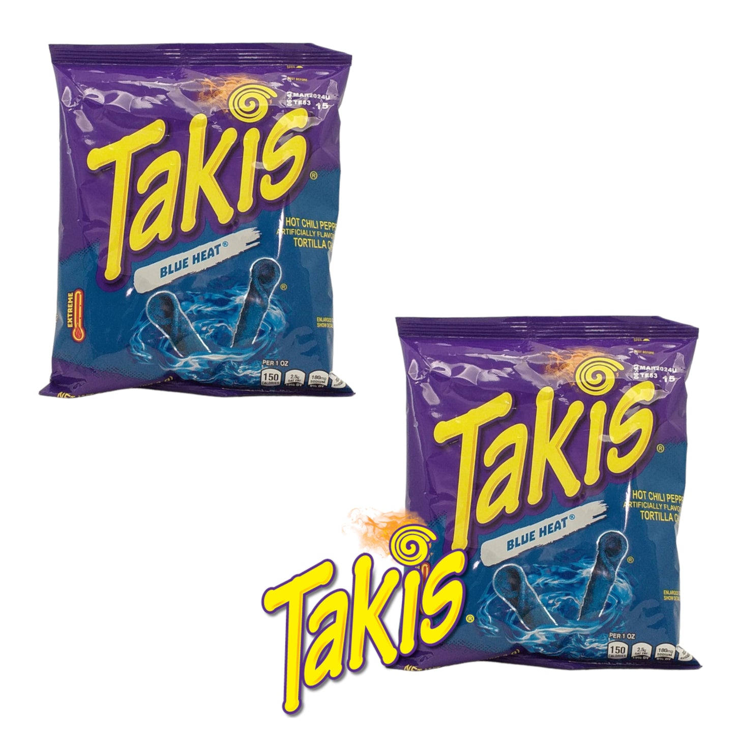 TAKIS Blue Heat US IMPORT - 2 x 65 gr. pack