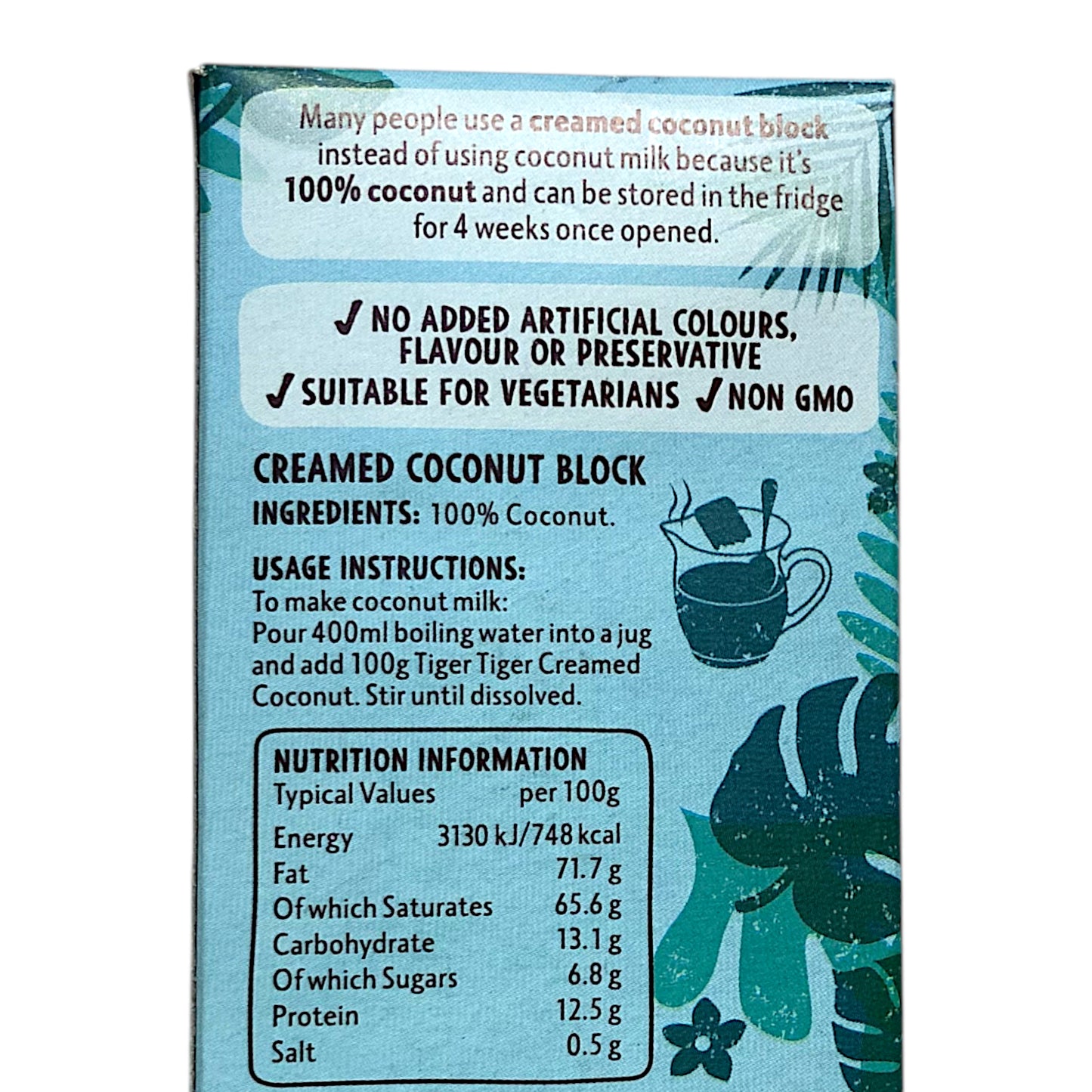 TIGER TIGER Pure Creamed Coconut Block - 200 gr pack