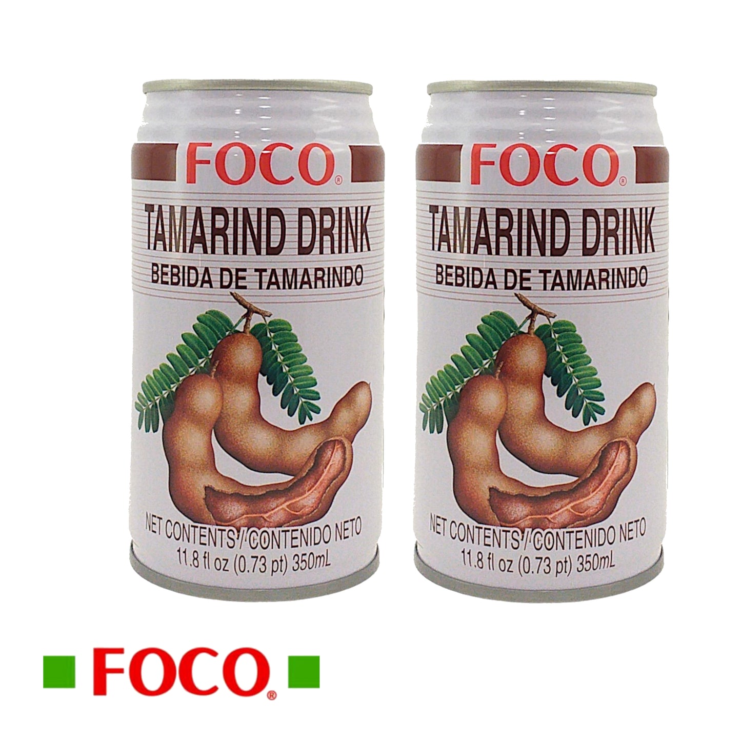 FOCO Thai Fruit Juice Tamarind / Soursop Guanabana / Maracuya Passion / Sugar Cane / Pomegranate / Mango / Lychee / Coco / Centella - 2 x 350 ml. can