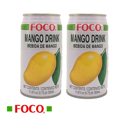 FOCO Thai Fruit Juice Tamarind / Soursop Guanabana / Maracuya Passion / Sugar Cane / Pomegranate / Mango / Lychee / Coco / Centella - 2 x 350 ml. can