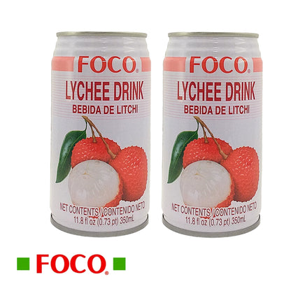 FOCO Thai Fruit Juice Tamarind / Soursop Guanabana / Maracuya Passion / Sugar Cane / Pomegranate / Mango / Lychee / Coco / Centella - 2 x 350 ml. can