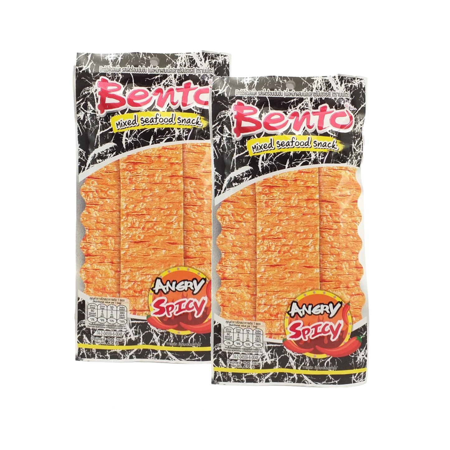 BENTO Seafood Snack Angry Spicy / Hot and Spicy - 2 x 20 gr. packs