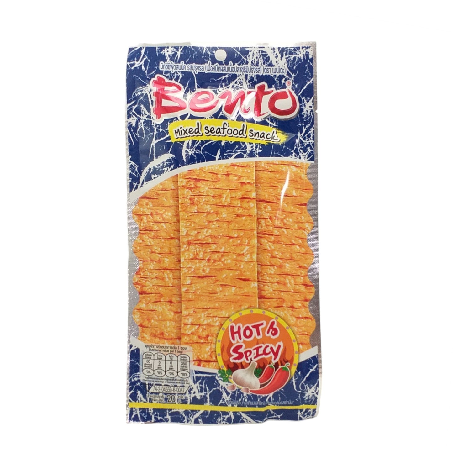 BENTO Seafood Snack Angry Spicy / Hot and Spicy - 2 x 20 gr. packs