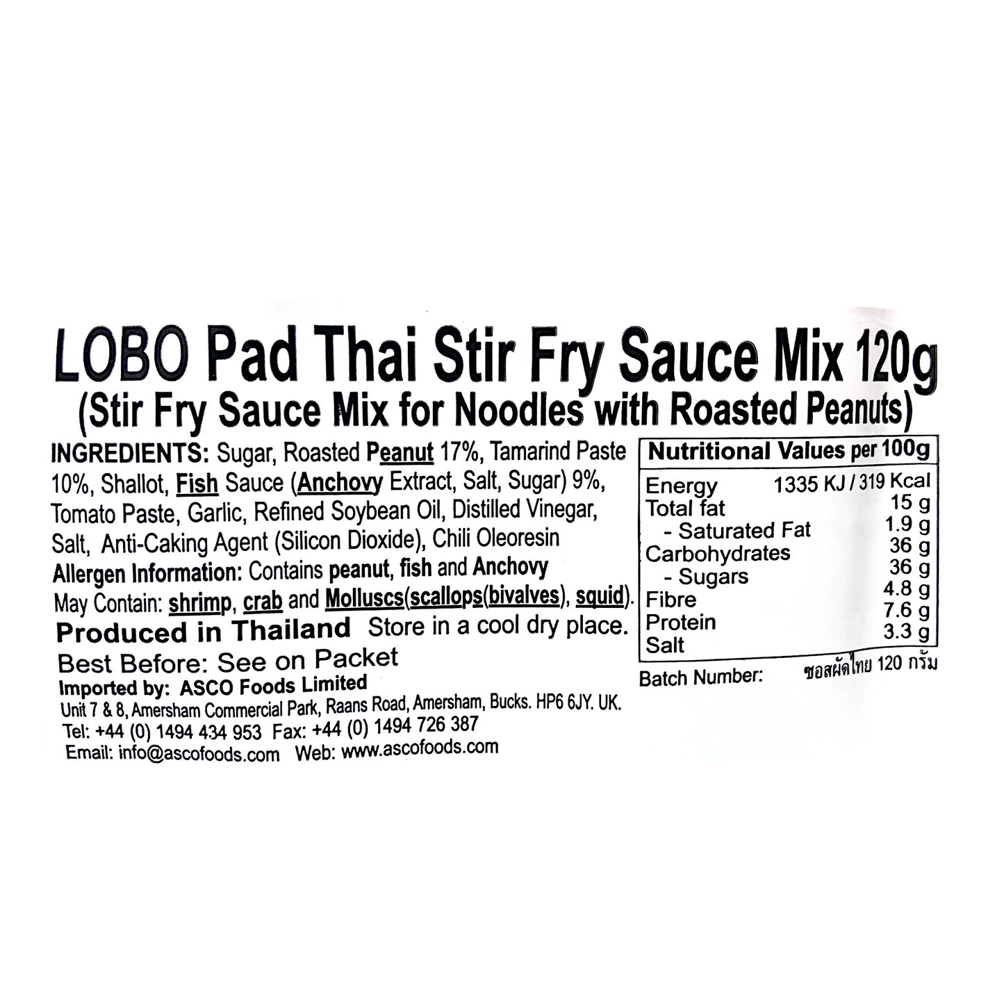 LOBO Pad Thai Stir Fry Sauce Mix - 120 gr. pack