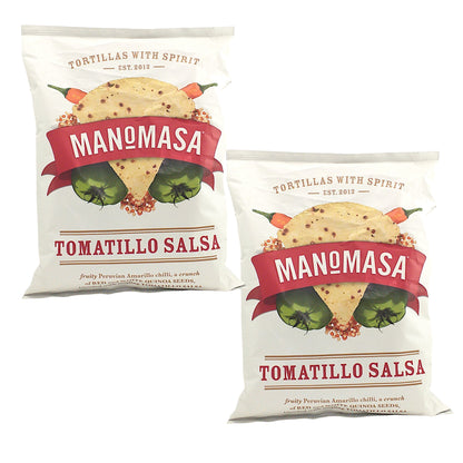 MANOMASA Tortilla Chips Chipotle Lime / Green Lemon / Tomatillo - 2 x 140 gr. pack