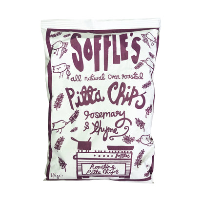 SOFFLES Pitta Chips Salt and Pepper / Tomato Basil / Rosemary Thyme - 2 x 165 gr. packs