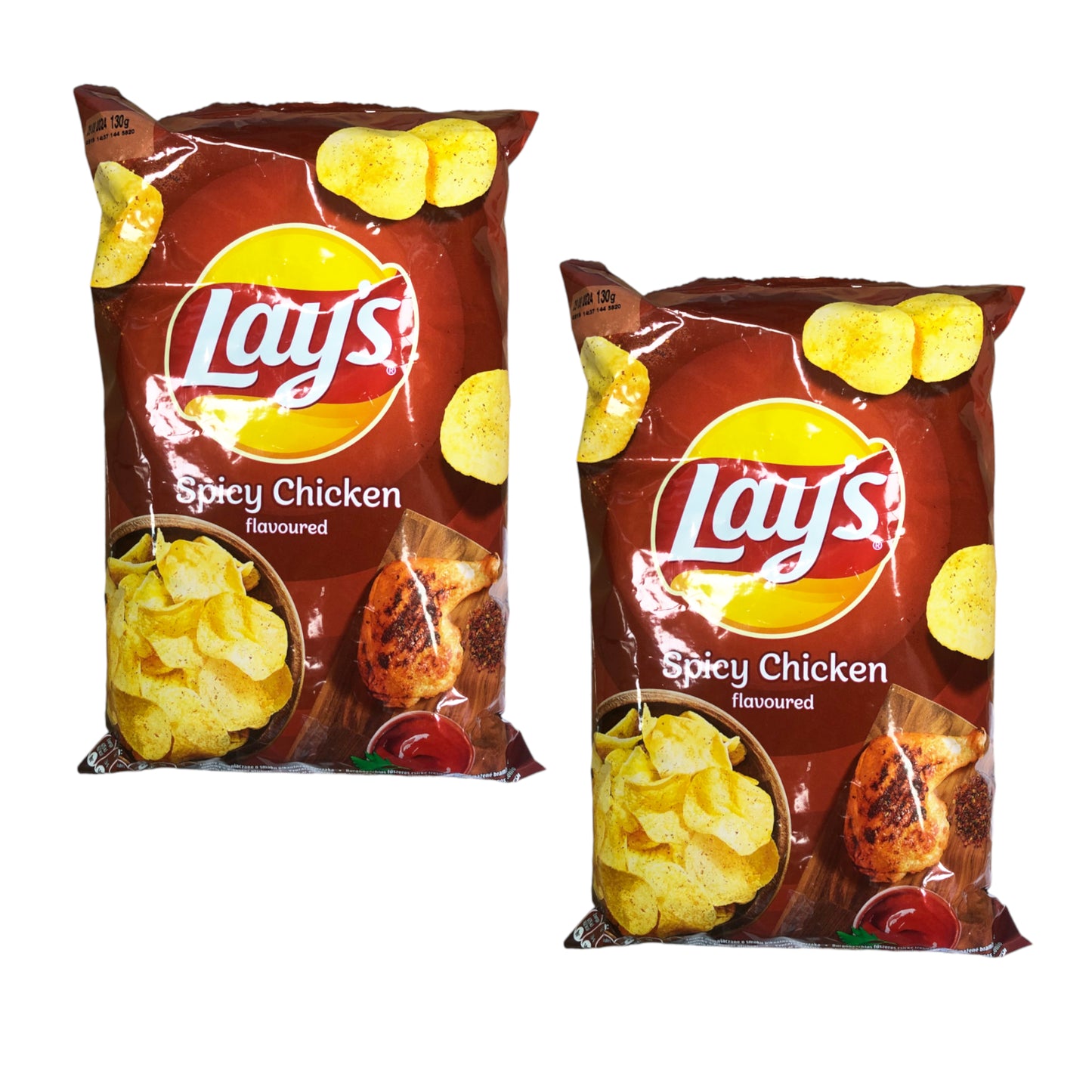 LAYS Crisps Barbecue / Cheese / Green Onion / Bacon / Paprika / Salt / Chicken - 2 x 130 gr. pack