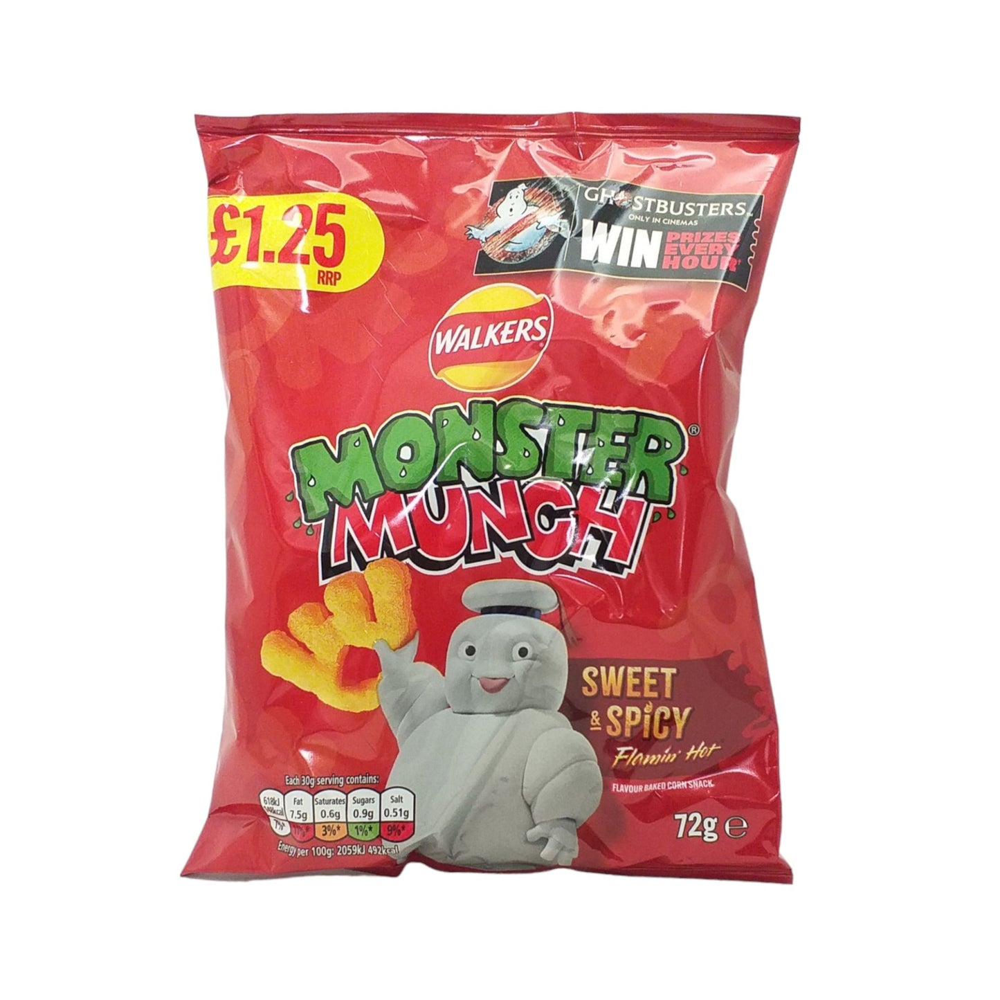 WALKERS MONSTER MUNCH Pickled Onion / Roast Beef / Sweet and Spicy - 10 x 72 gr. pack