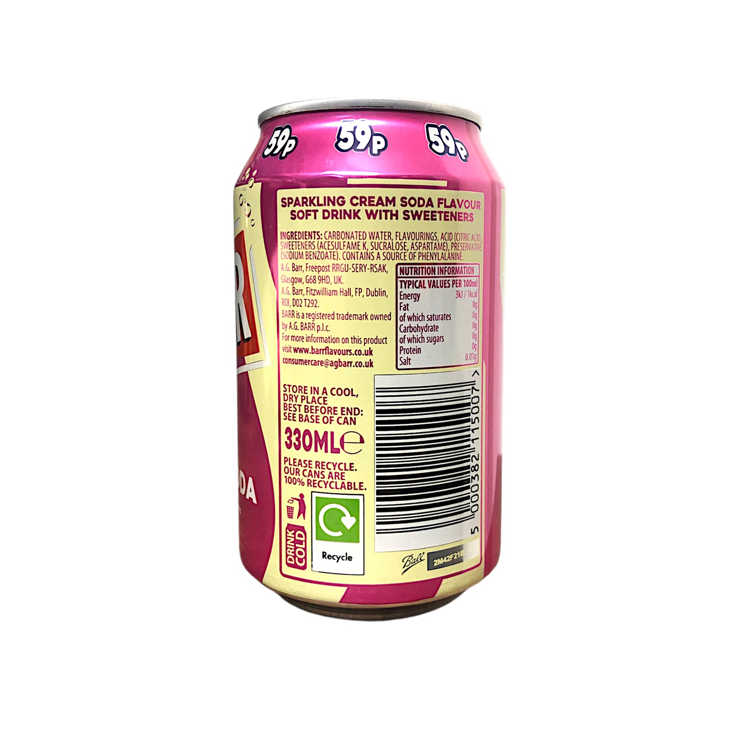 BARR Shandyade / Cream Soda - 2 x 330 ml can