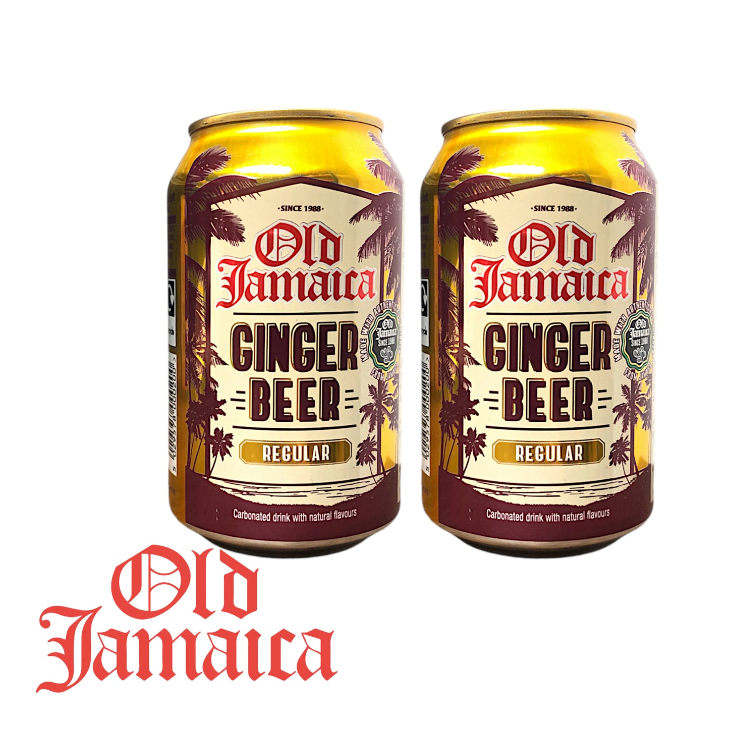 OLD JAMAICA Ginger Beer / Cream Soda - 2 x 330 ml can